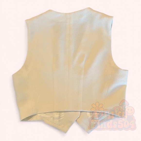 Enza Costa Cream Crepe Vest NWOT Size S Minimalist Tailored Chic Layering Piece - Picture 4 of 10